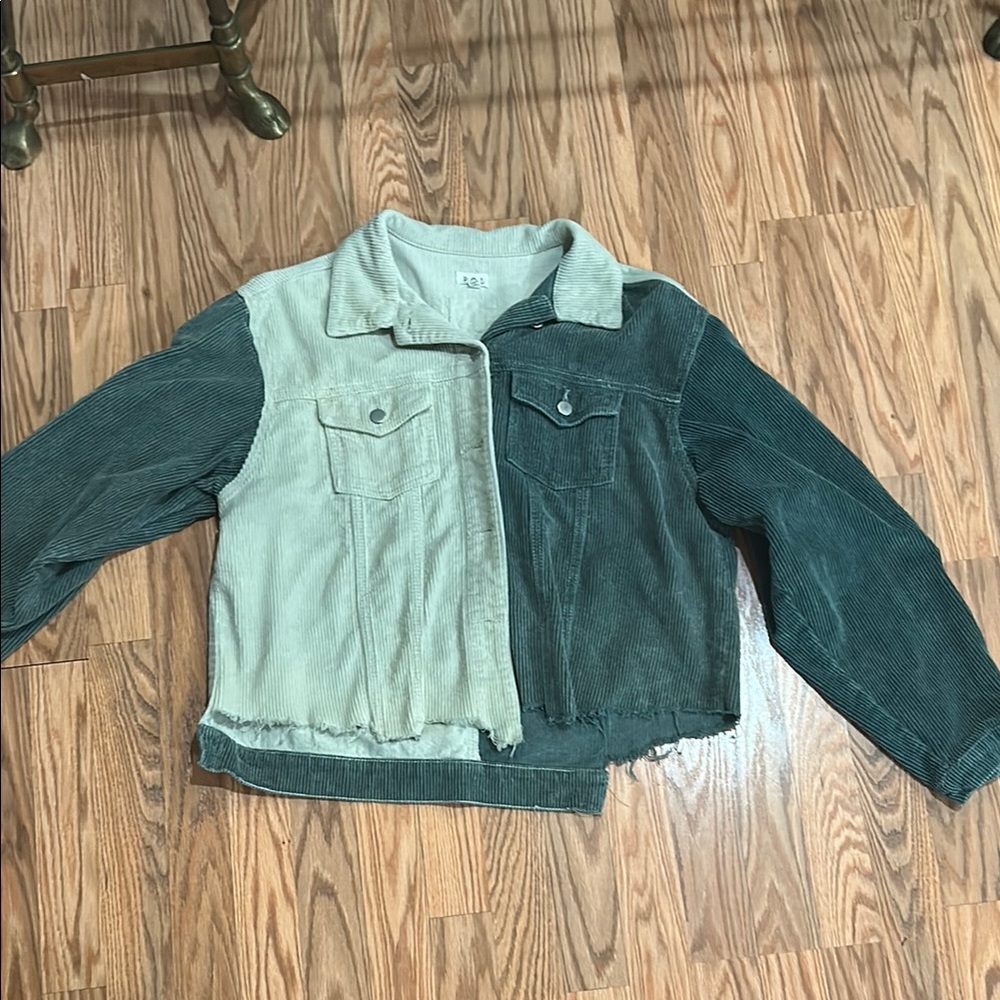 Two-Tone Corduroy Jacket
